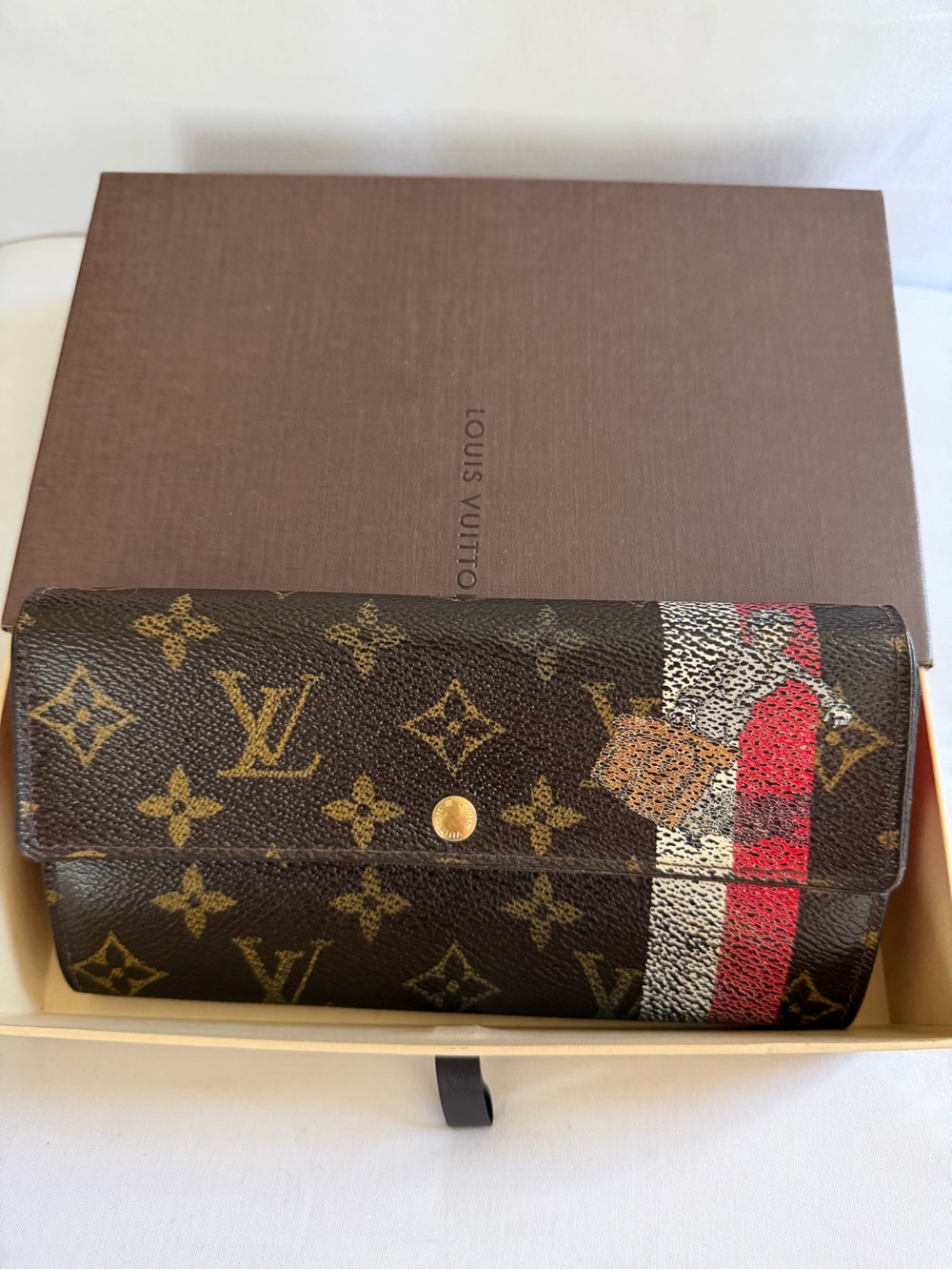 Louis Vuitton Monogram Groom Portefeiulle Sarah Long Bifold Wallet 😍